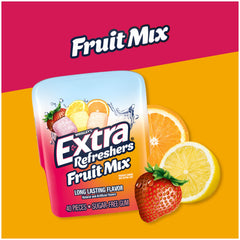WRIGLEY'S EXTRA primer plano de la textura del chicle con color vibrante