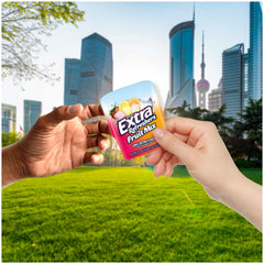 WRIGLEY'S EXTRA presentación separada de las tres piezas por sabor