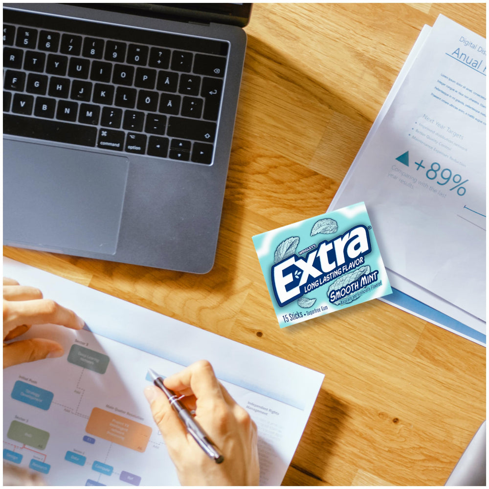 WRIGLEY'S EXTRA caja con diez paquetes para reposición prolongada