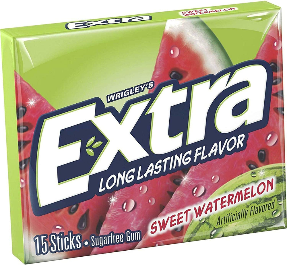 WRIGLEY'S EXTRA palitos de chicle en primer plano mostrando textura y sabor