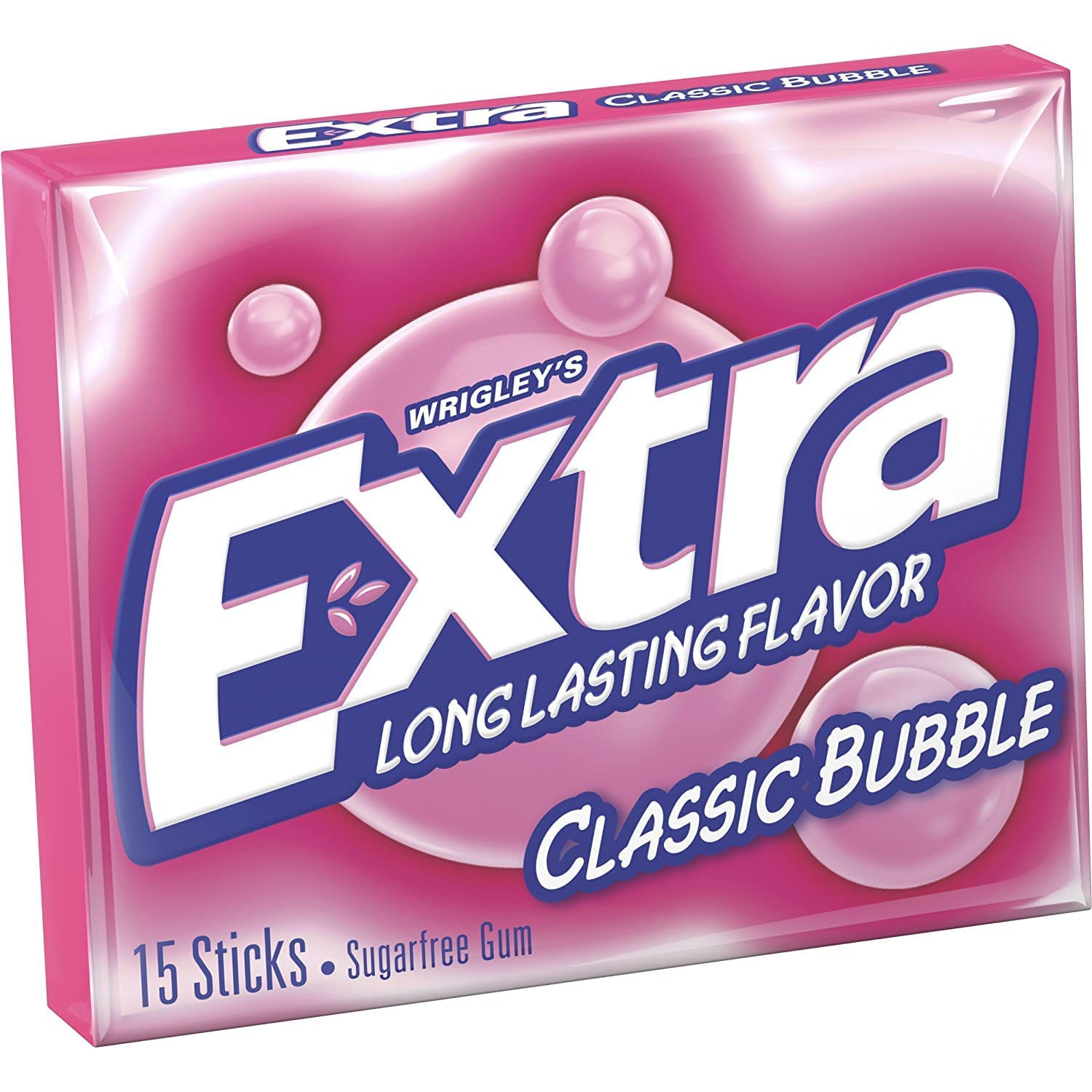WRIGLEY'S EXTRA paquete abierto en manos demostrando facilidad de transporte y acceso