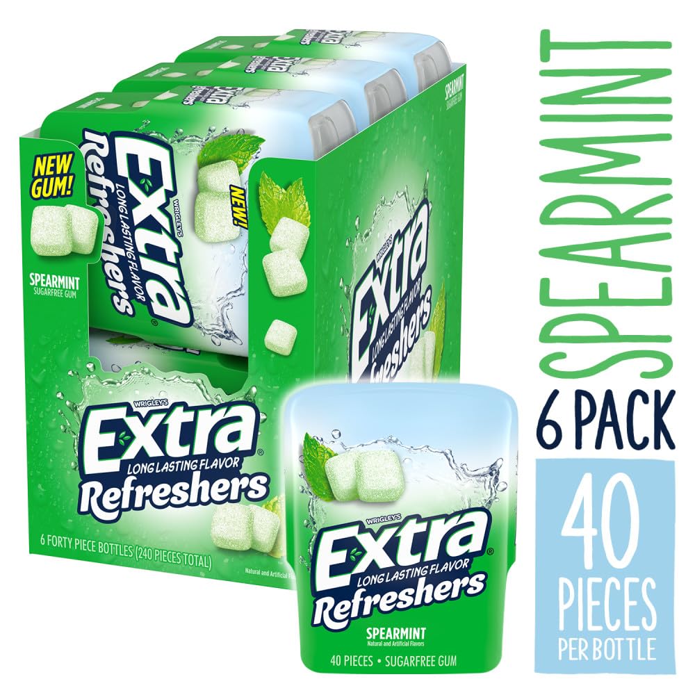 WRIGLEY'S EXTRA envase abierto mostrando las 40 piezas listo para usar