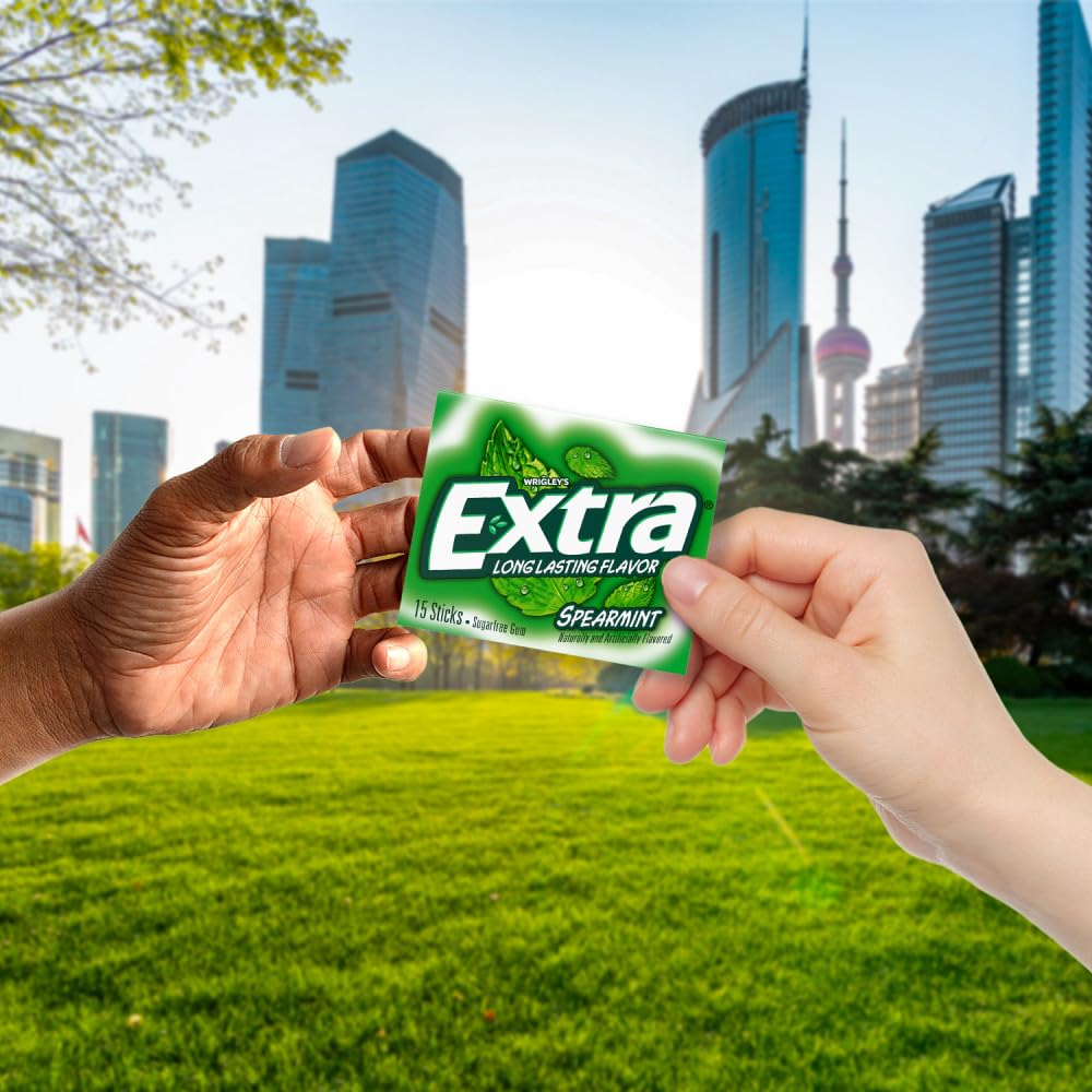 WRIGLEY'S EXTRA etiqueta nutricional visible para información clara