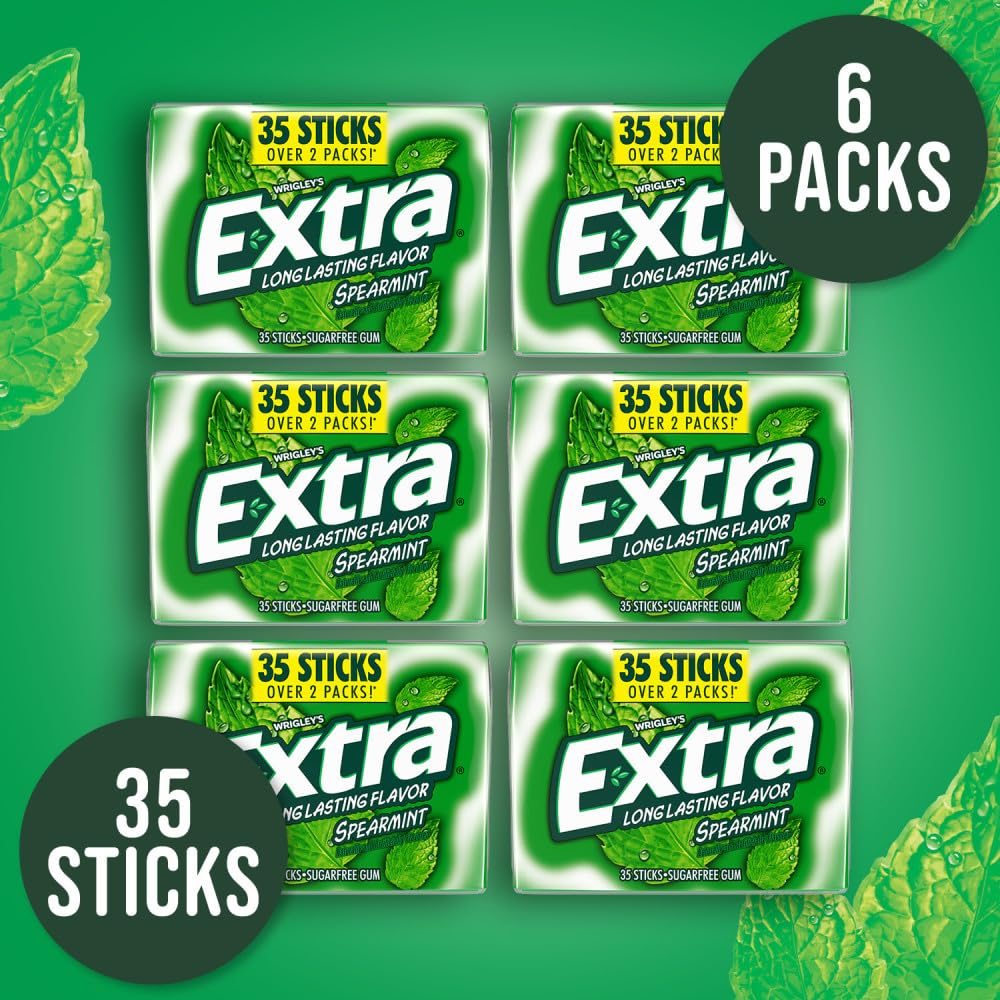 WRIGLEY'S EXTRA stick en mano demostrando tamaño portable y frescor