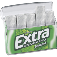WRIGLEY'S EXTRA textura del chicle en primer plano, sugiriendo sabor duradero