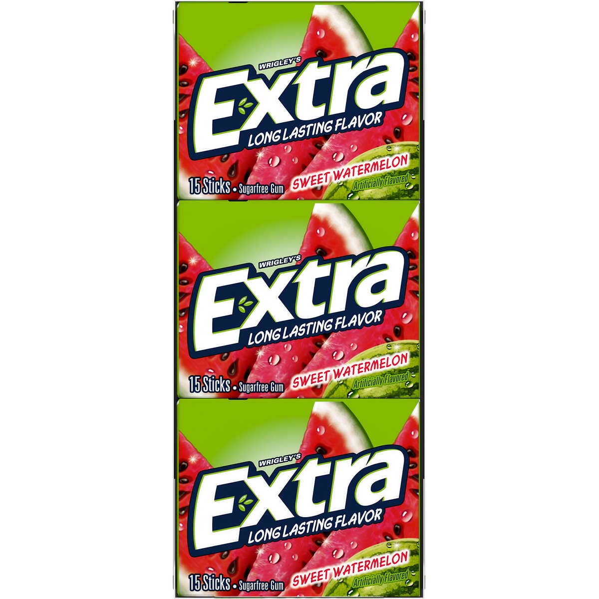 WRIGLEY'S EXTRA paquete múltiple comparado para ver tamaño y cantidad