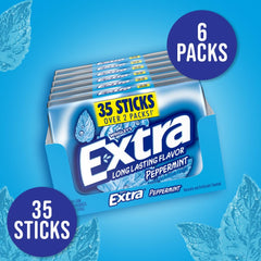 WRIGLEY'S EXTRA primer plano de la textura del chicle con apariencia masticable