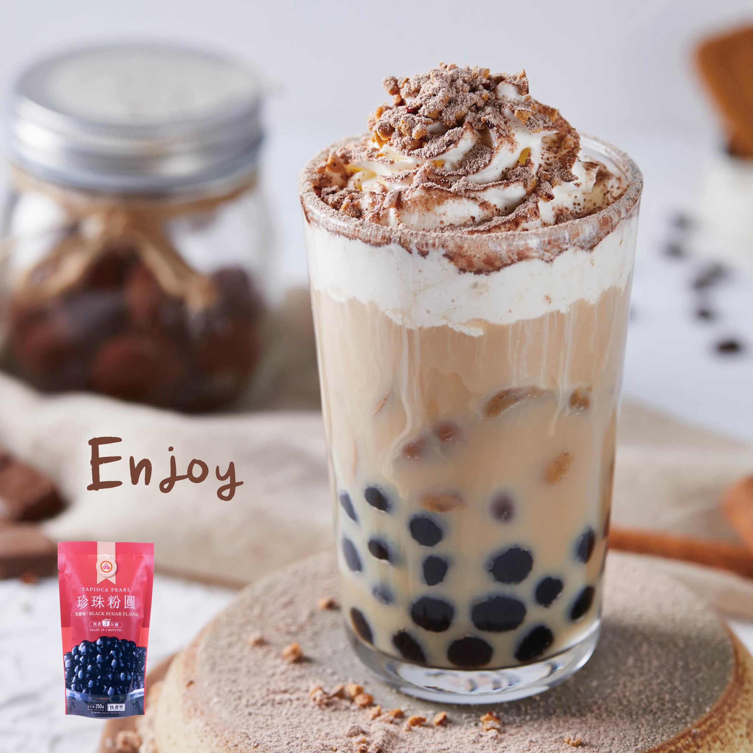 WuFuYuan lifestyle: vaso de bubble tea listo para consumir y disfrutar