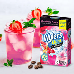 Wyler's Light polvo del sobre en primer plano con textura y mezcla rápida