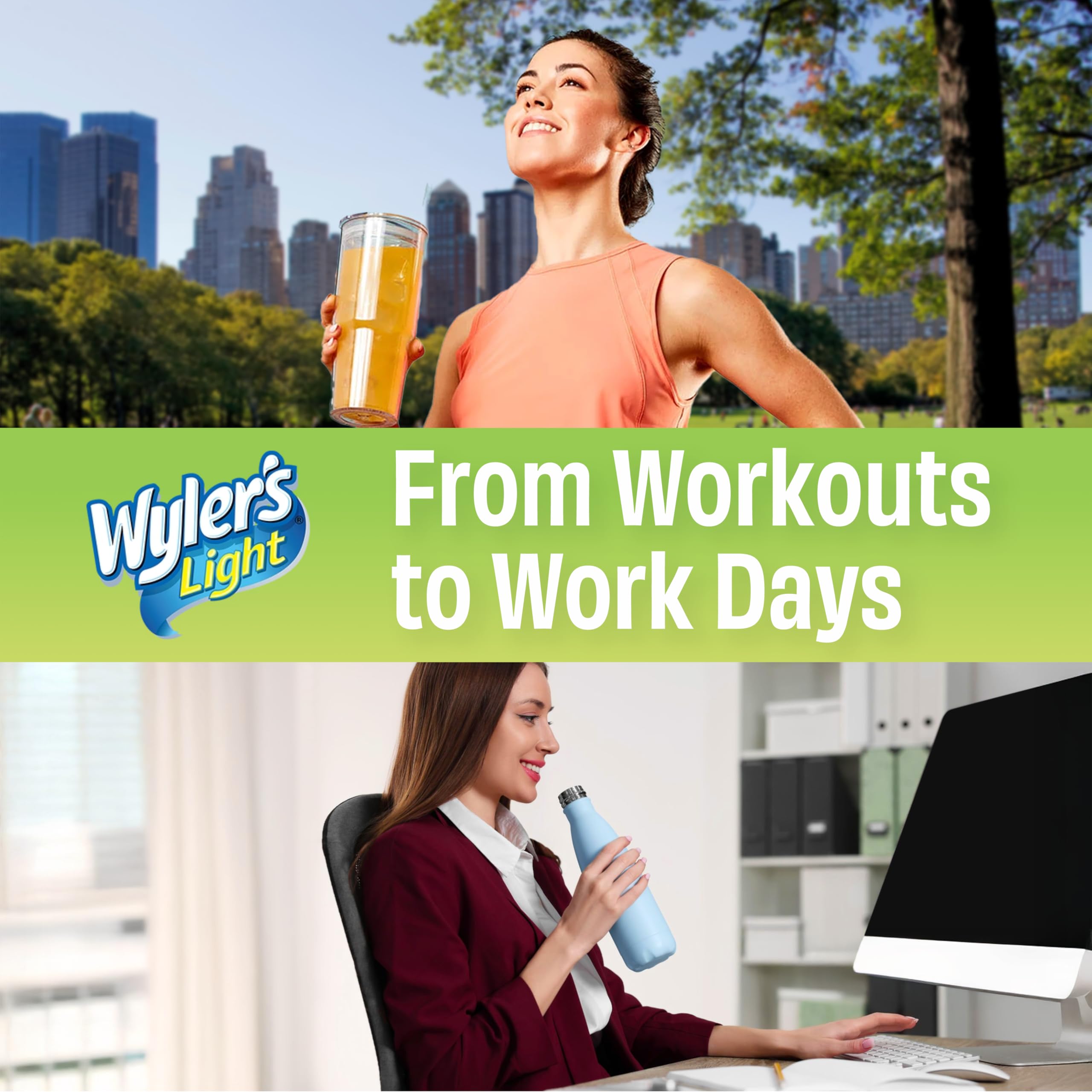 Wyler's Light bebida preparada en botella reusable, hidratación con sabor