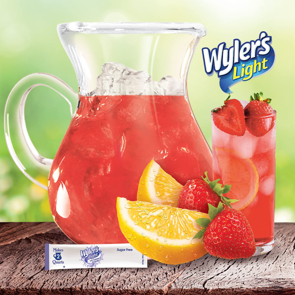 Wyler's Light comparación de tamaño del sobre para porciones precisas