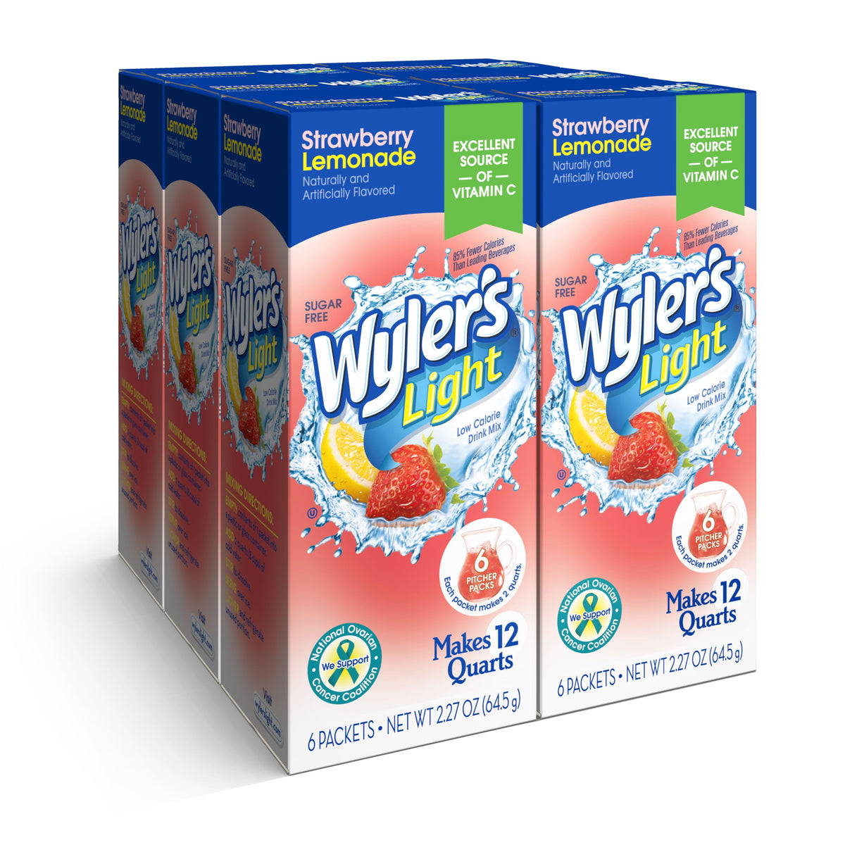 Wyler's Light paquete frontal mostrando 36 sobres y beneficio conveniencia