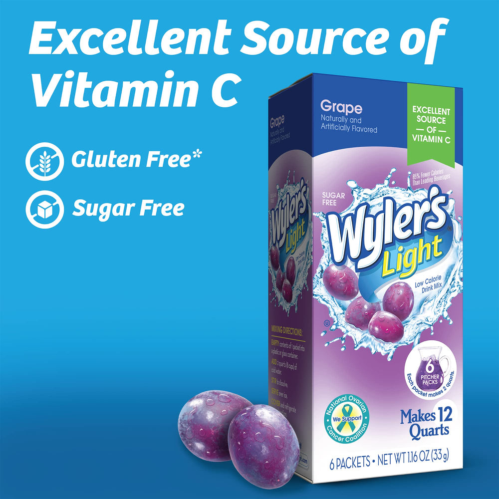 Wyler's Light jarra preparada con bebida morada, refresco bajo calorías