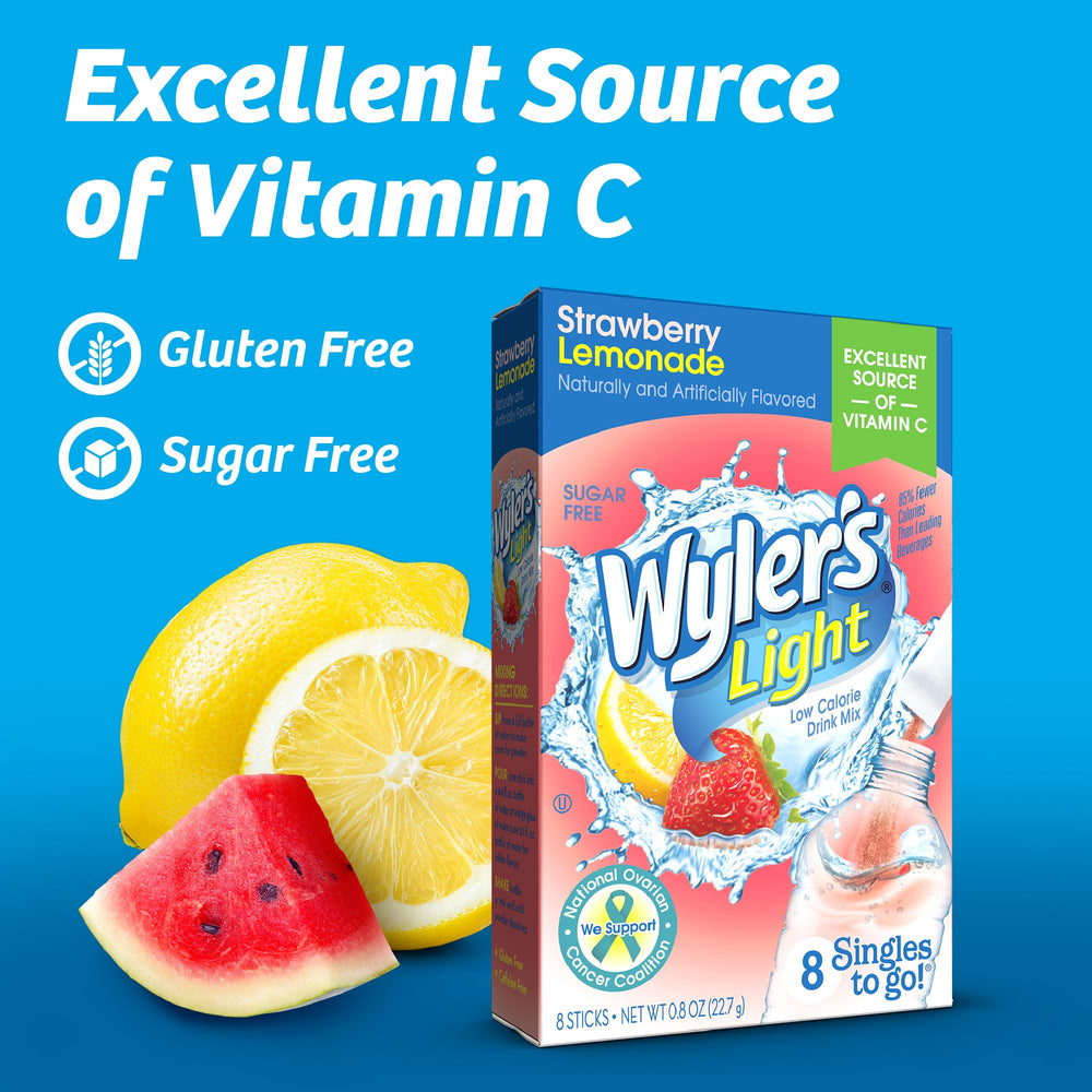 Wyler's Light sobre vertido en botella mientras se agita, bebida lista en segundos