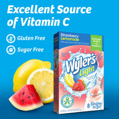 Wyler's Light sobre vertido en botella mientras se agita, bebida lista en segundos