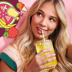 Wyler's Light sobres dispersos indicando siete sabores distintos