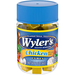 Wyler's frasco frente mostrando tarro compacto y conveniencia