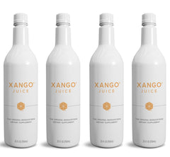 XANGO en vaso servido en mesa mostrando consumo práctico y atractivo