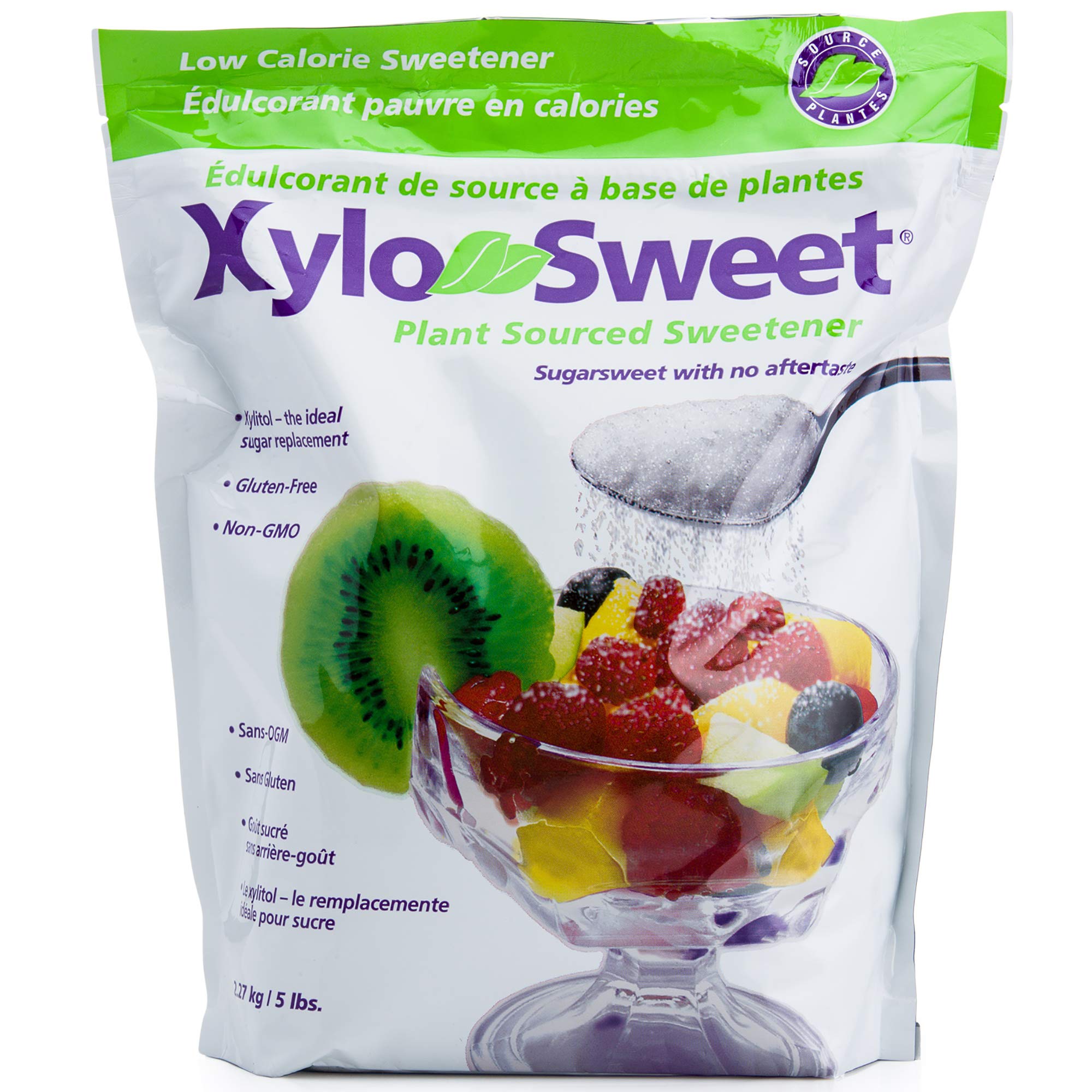 Xlear bolsa 5 libras vista frontal con sello Non-GMO