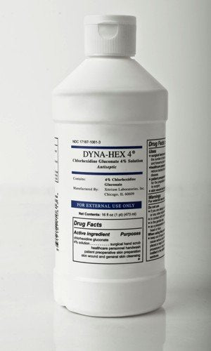 Xttrium Dyna-Hex 4 frasco frontal mostrando etiqueta clara y fácil de leer