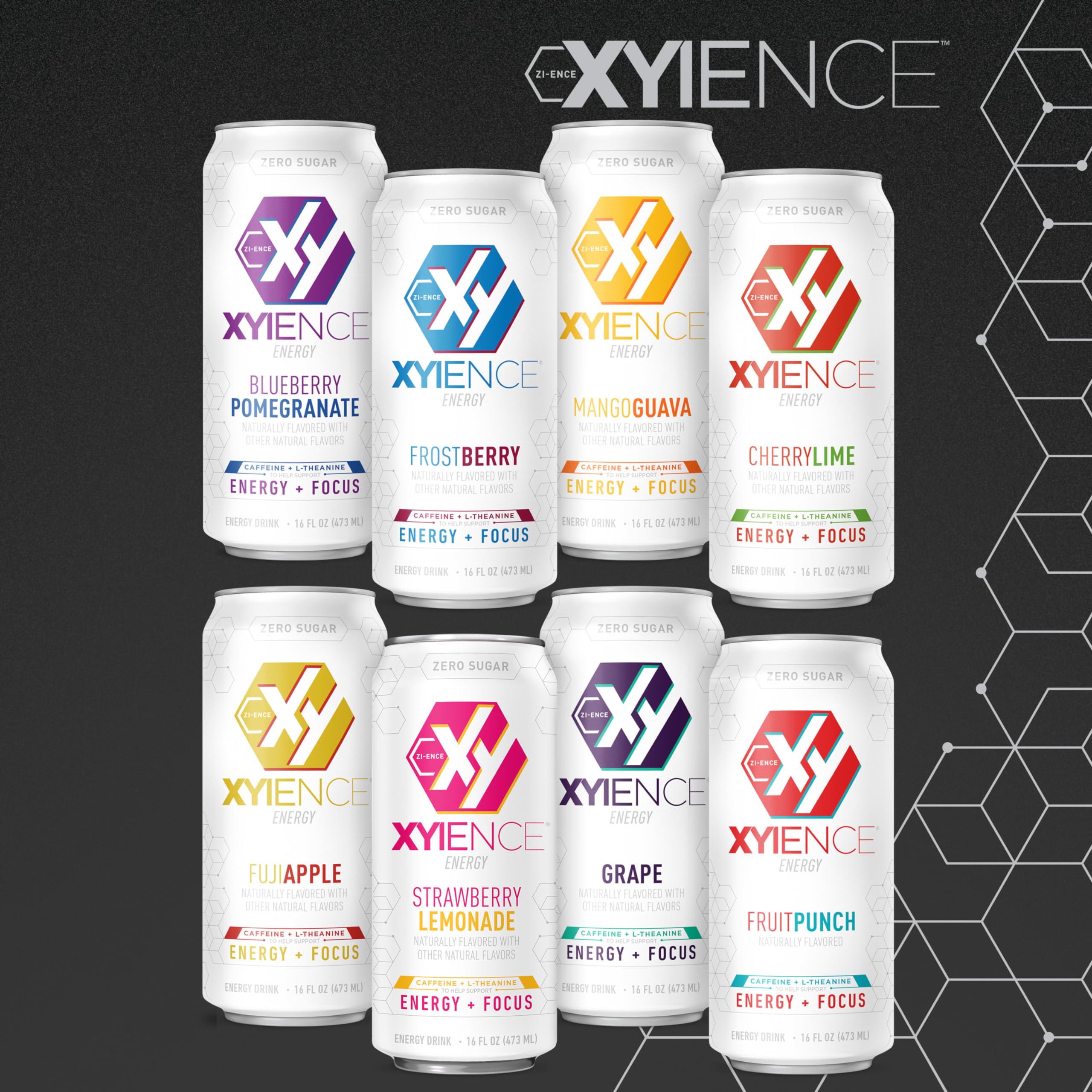 Xyience lata en mano para mostrar tamaño real y porción conveniente