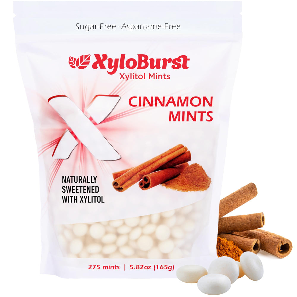 Xyloburst canela frente del empaque mostrando bolsa y marca, refresco inmediato