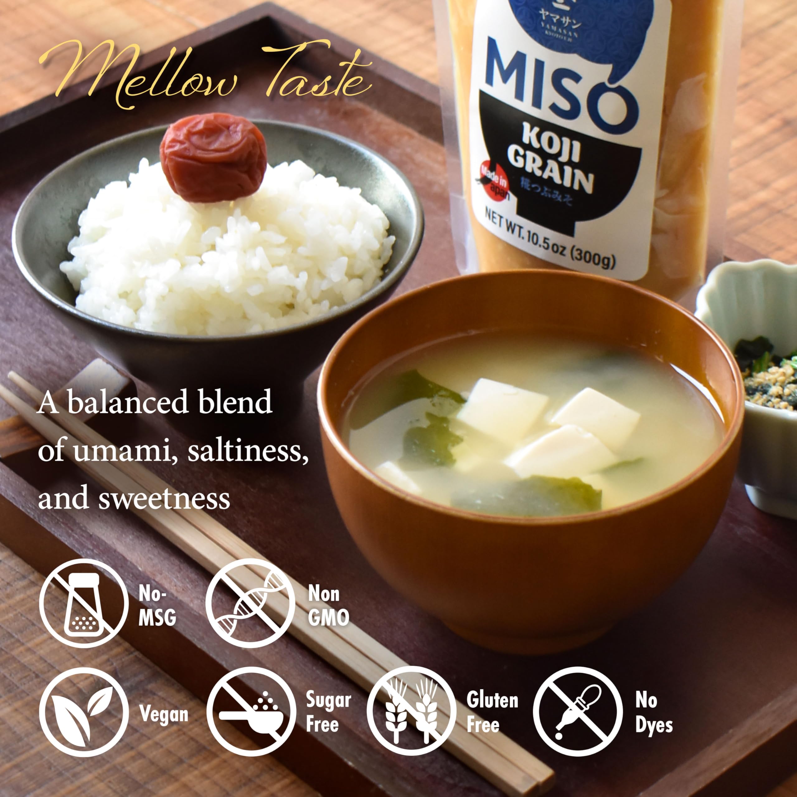 YAMASAN KYOTO UJI miso disuelto en sopa aportando aroma y umami reconfortante
