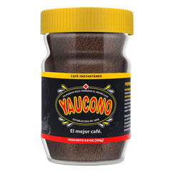 Yaucono frasco frontal mostrando etiqueta y conservación del aroma