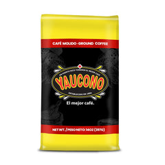 Yaucono bolsa frontal 14 oz mostrando diseño y ventaja de frescura