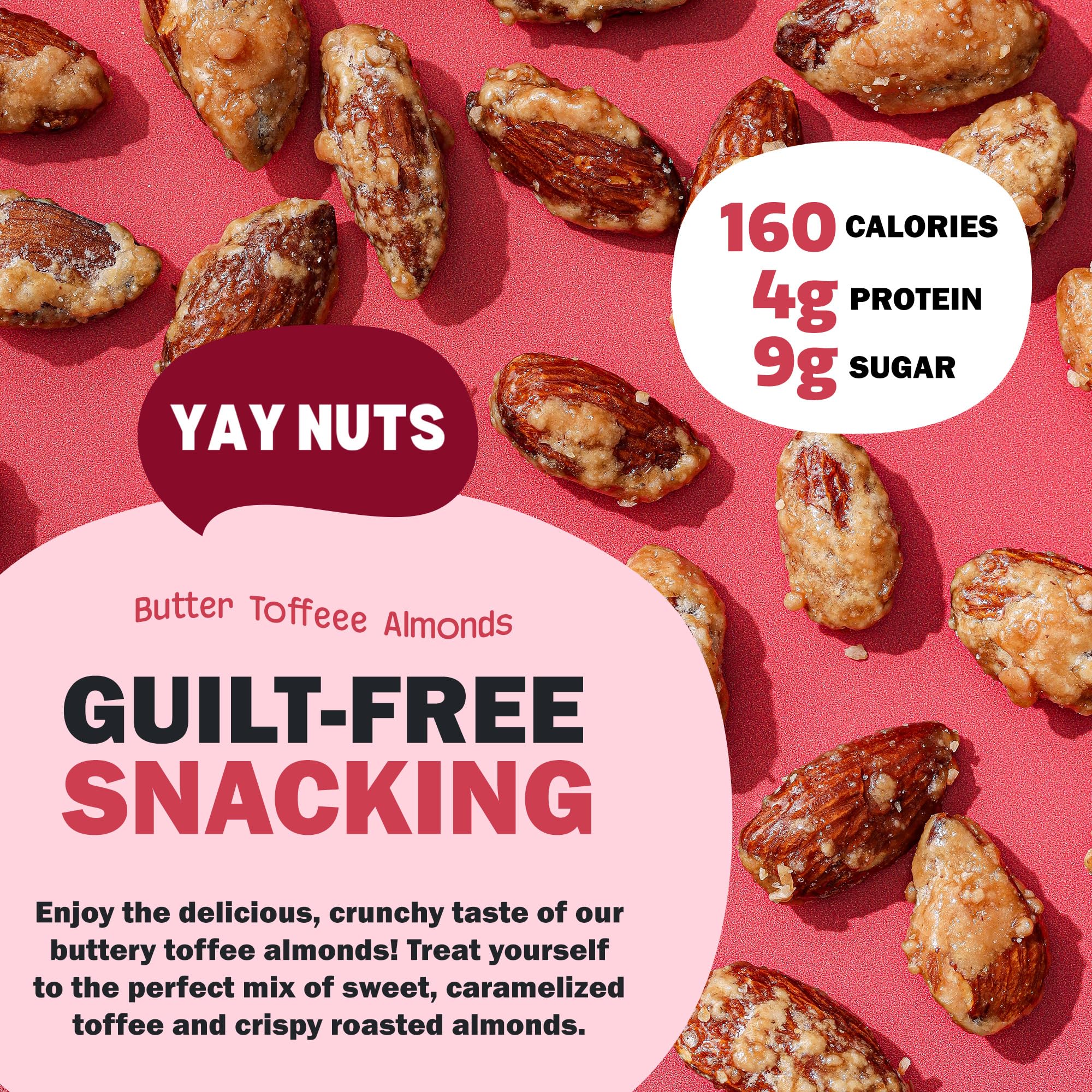 YAY NUTS bolsa abierta repleta que refleja buen valor
