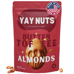 YAY NUTS empaque frontal que muestra bolsa completa y marca