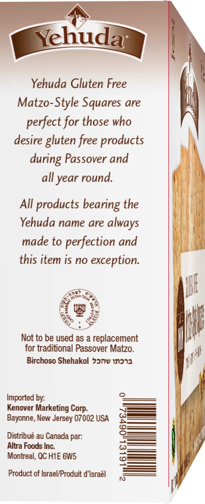 Yehuda Matzo Squares en tabla de aperitivos, ideal para reuniones y dips