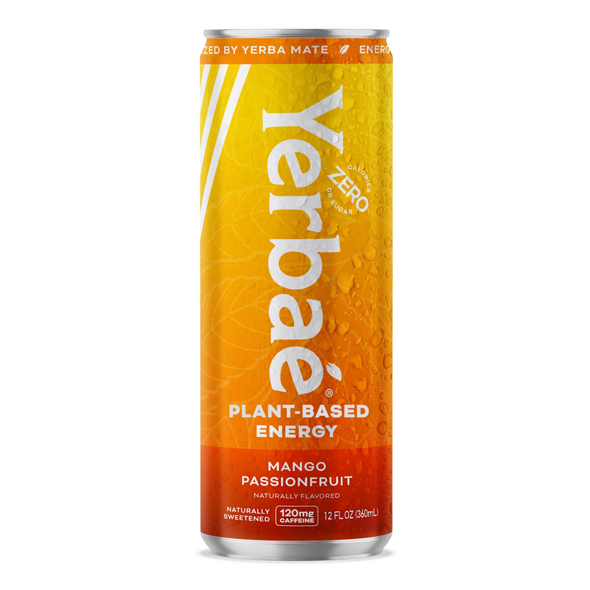 Lata de YERBAÉ en mano indicando tamaño de 12 oz y conveniencia para llevar
