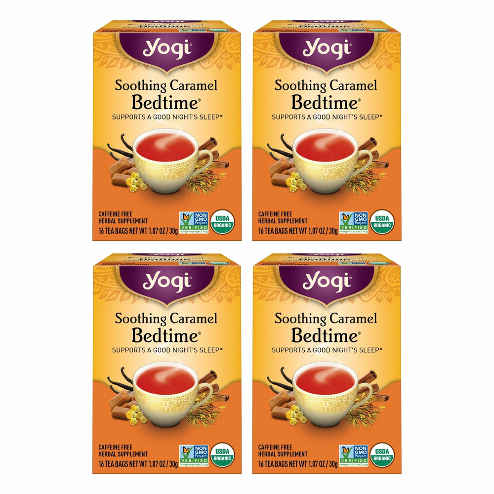 Yogi empaque frontal mostrando diseño y beneficios para relajación