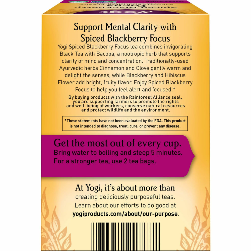 Taza con Yogi Spiced Blackberry servido, mostrando color y aspecto apetecible