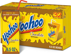 Yoo-hoo frente del paquete de 32 cajas mostrando presentación práctica