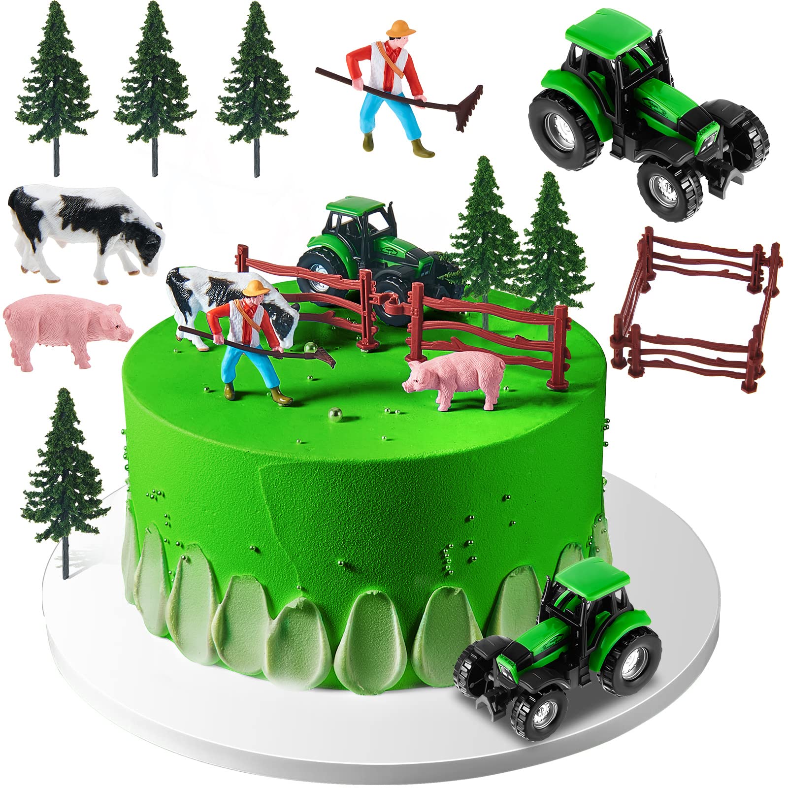 Yookeer set frontal con toppers de granja, aporta tema festivo