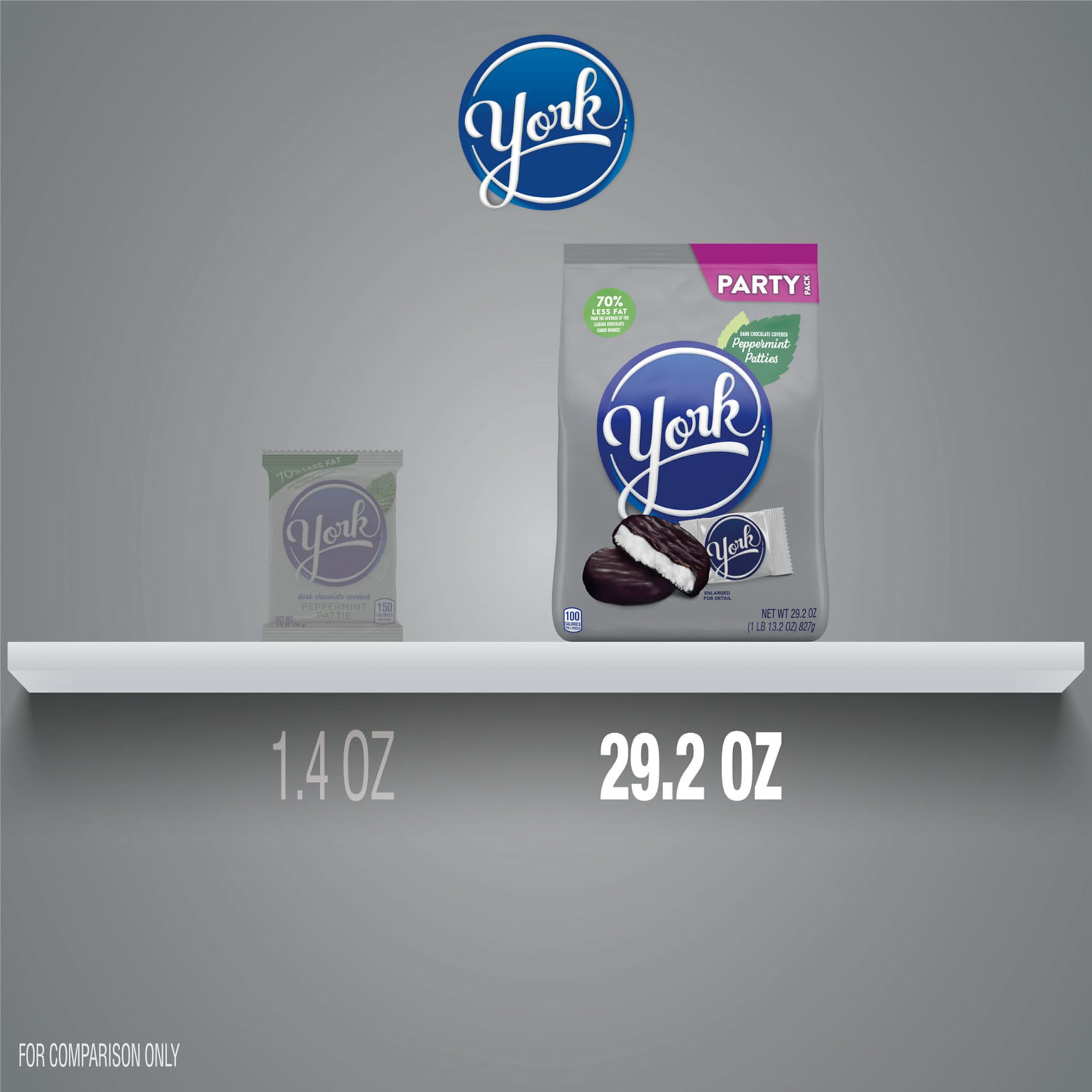 YORK bol con peppermint patties en mesa de fiesta, facilita servir a invitados