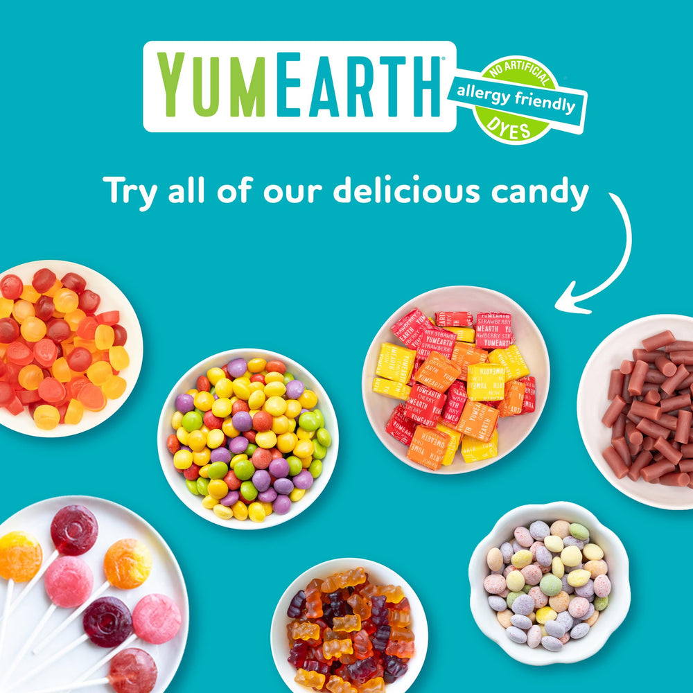 YumEarth caramelos dentro de una lonchera escolar seguros