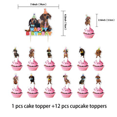 YXCMDCG pack de 12 cupcake toppers aportando cohesión temática
