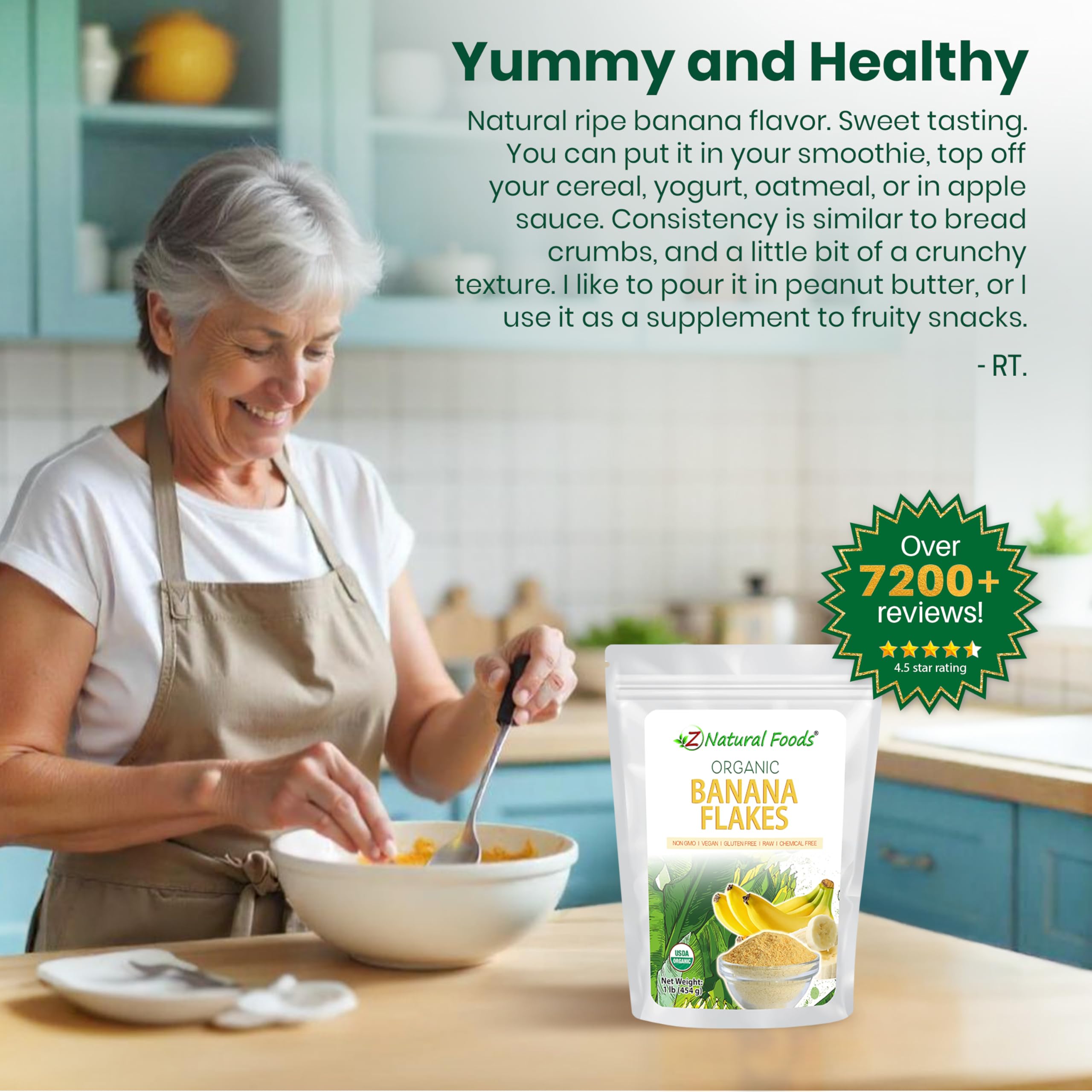 Z Natural Foods envase en una cocina, listos para uso diario conveniente