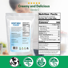 Z Natural Foods textura fina del polvo, disolución fácil y cremosidad visible