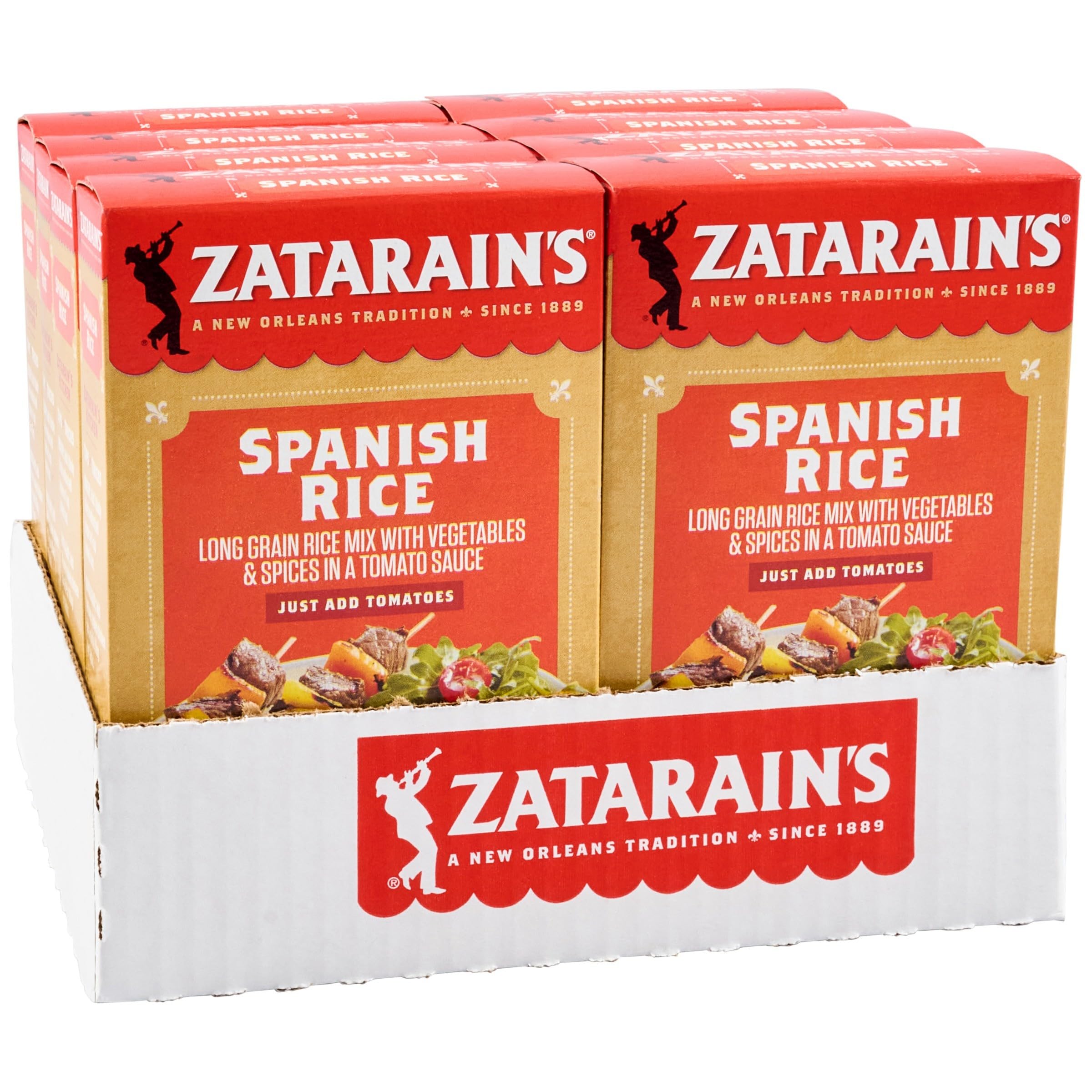 Zatarain's empaque frontal mostrando el producto y conveniencia