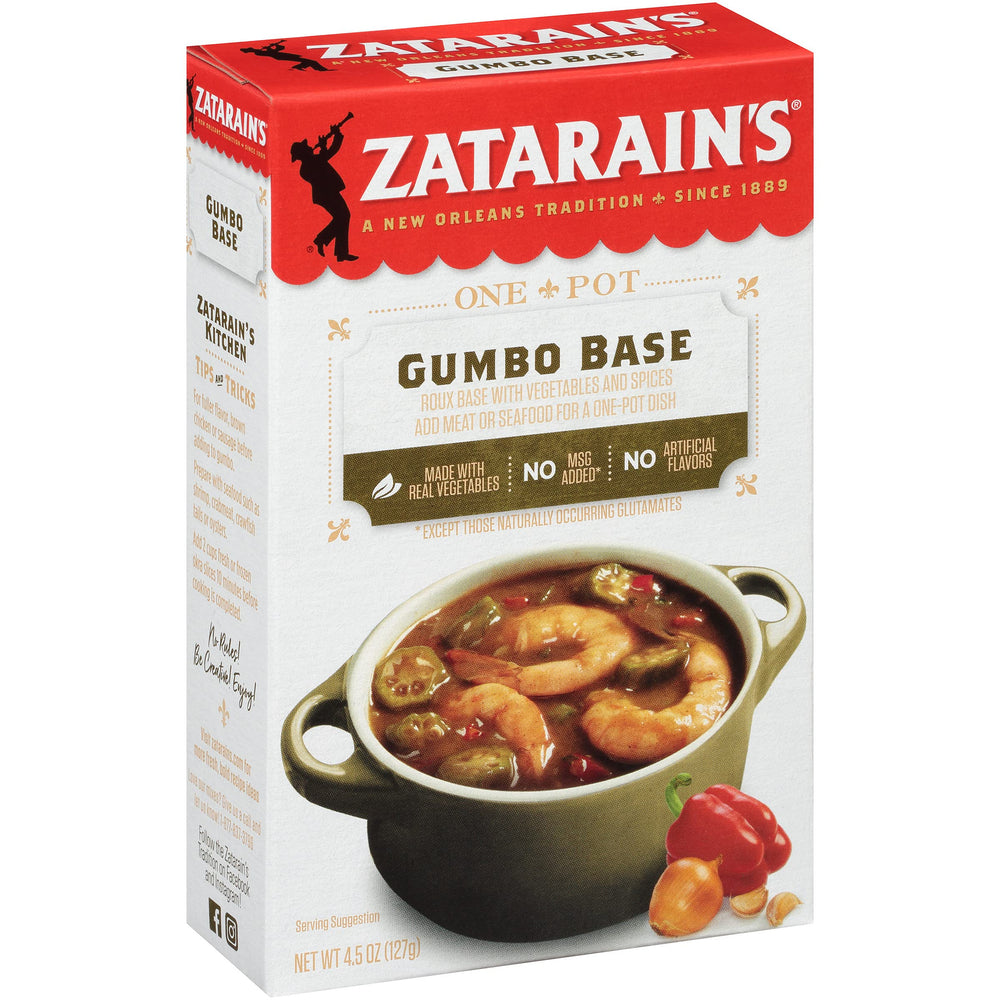 Zatarain's empaque frontal mostrando la base y conveniencia