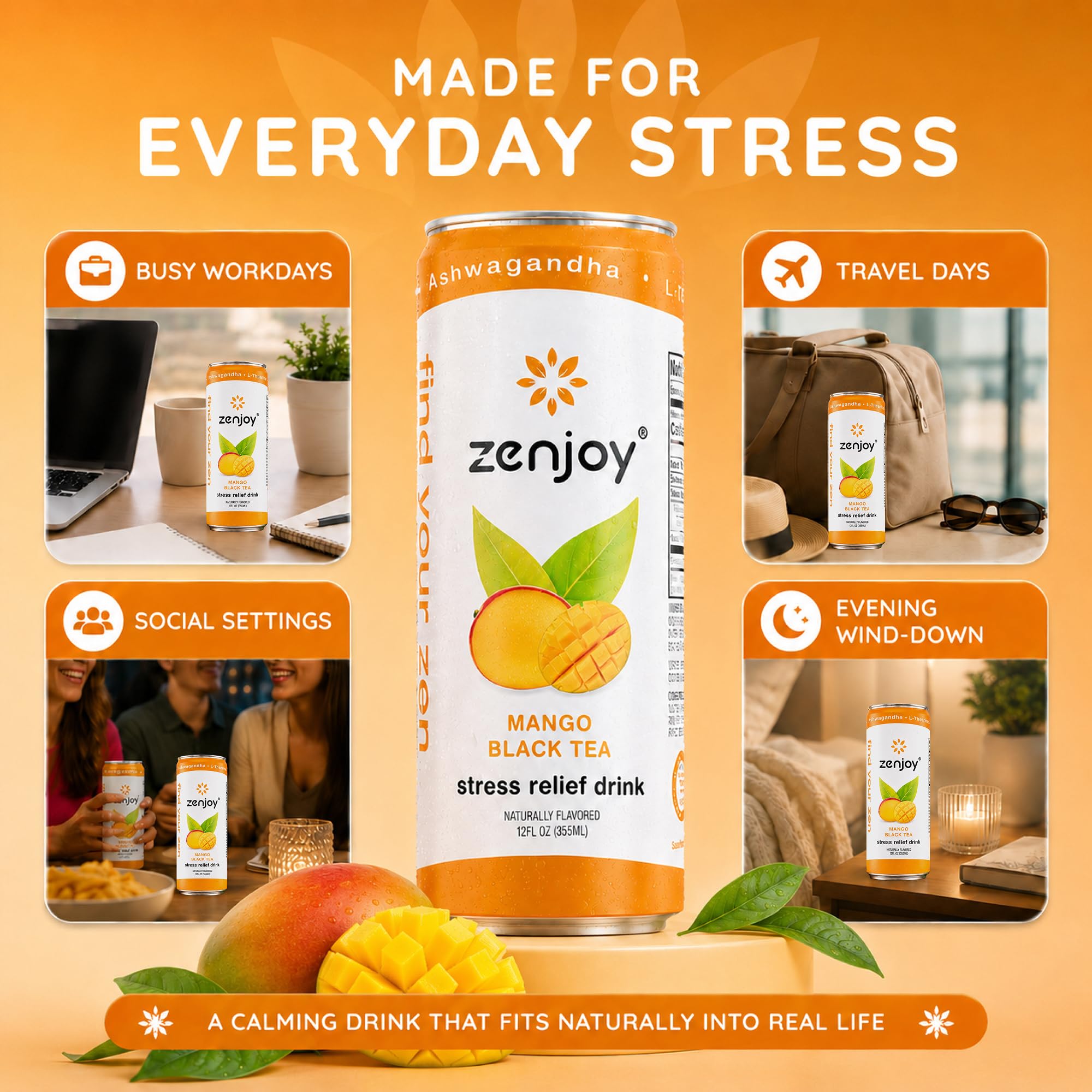 Zenjoy caja de 12 unidades mostrando variedad y presentación