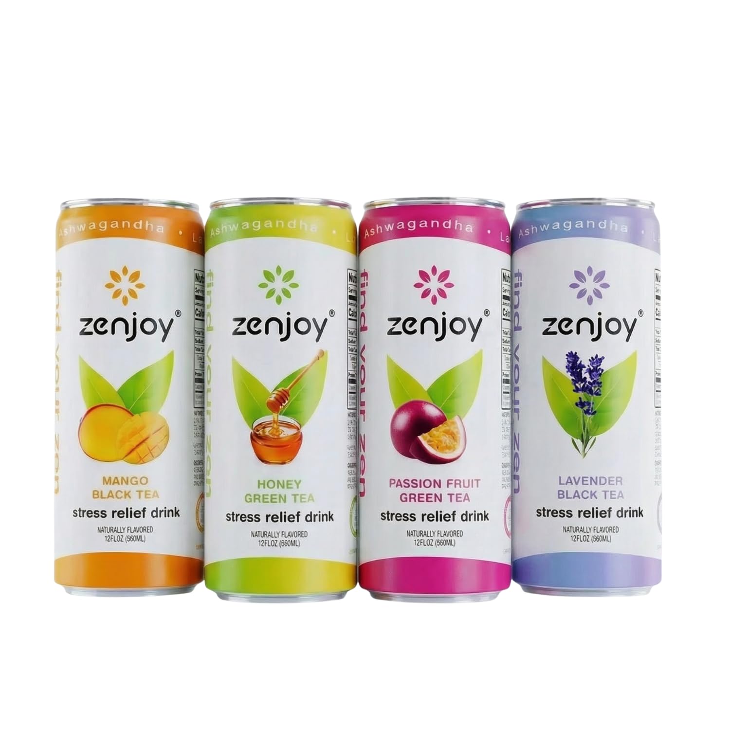 Zenjoy lata frontal mostrando diseño y beneficios de calma
