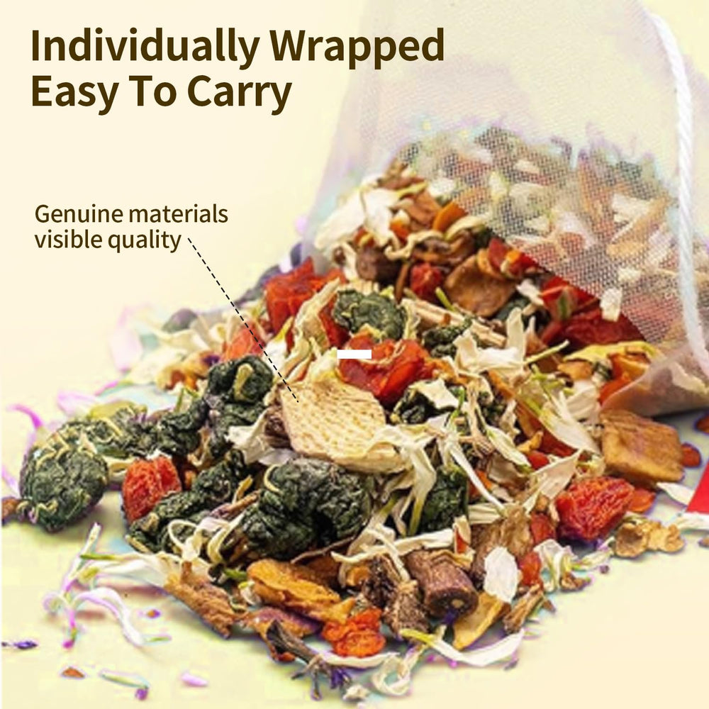 ZenVitality ingredientes secos dispersos destacando la mezcla vegetal