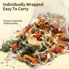 ZenVitality ingredientes secos dispersos destacando la mezcla vegetal