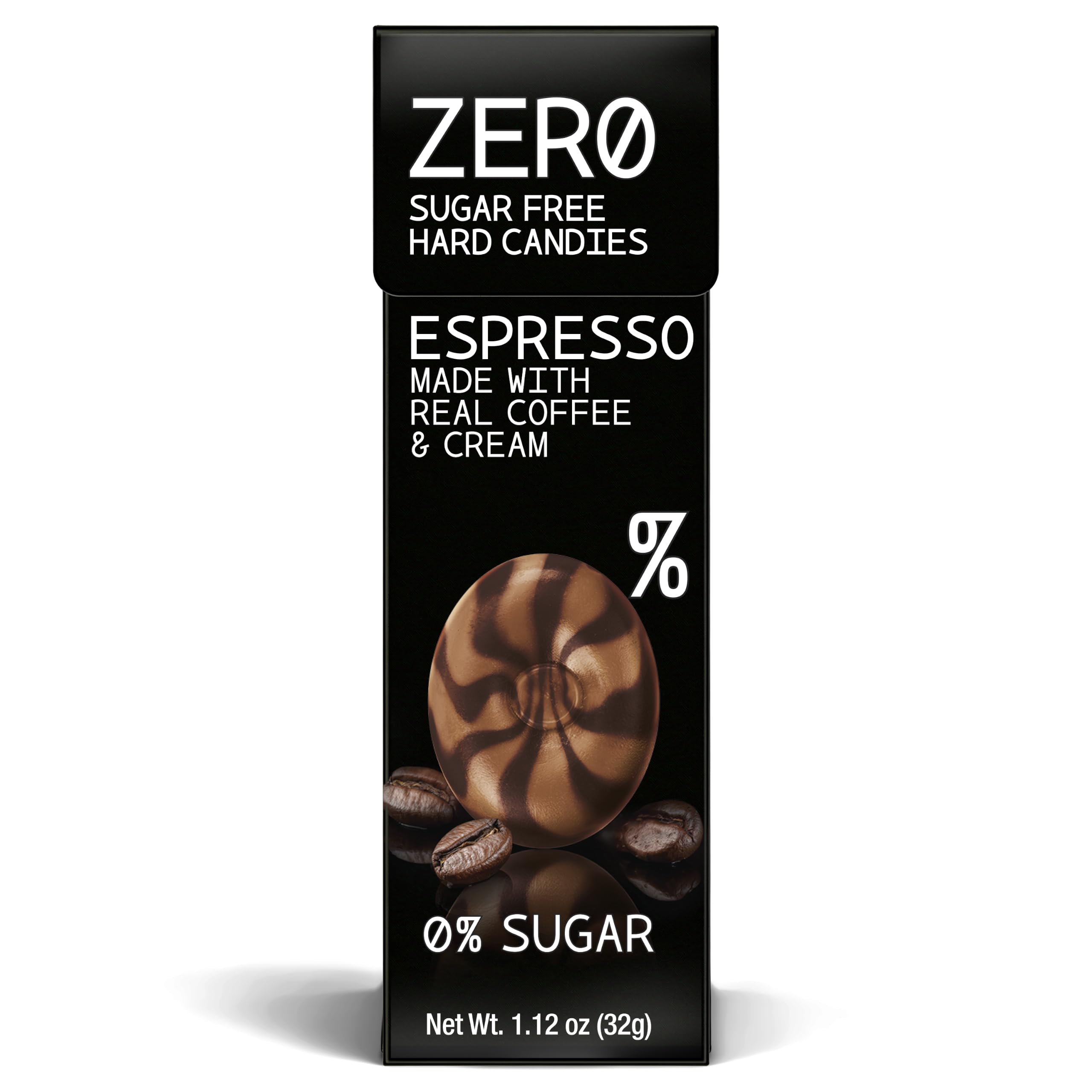 ZERO CANDIES comparación de tamaño junto a un monedero para referencia práctica