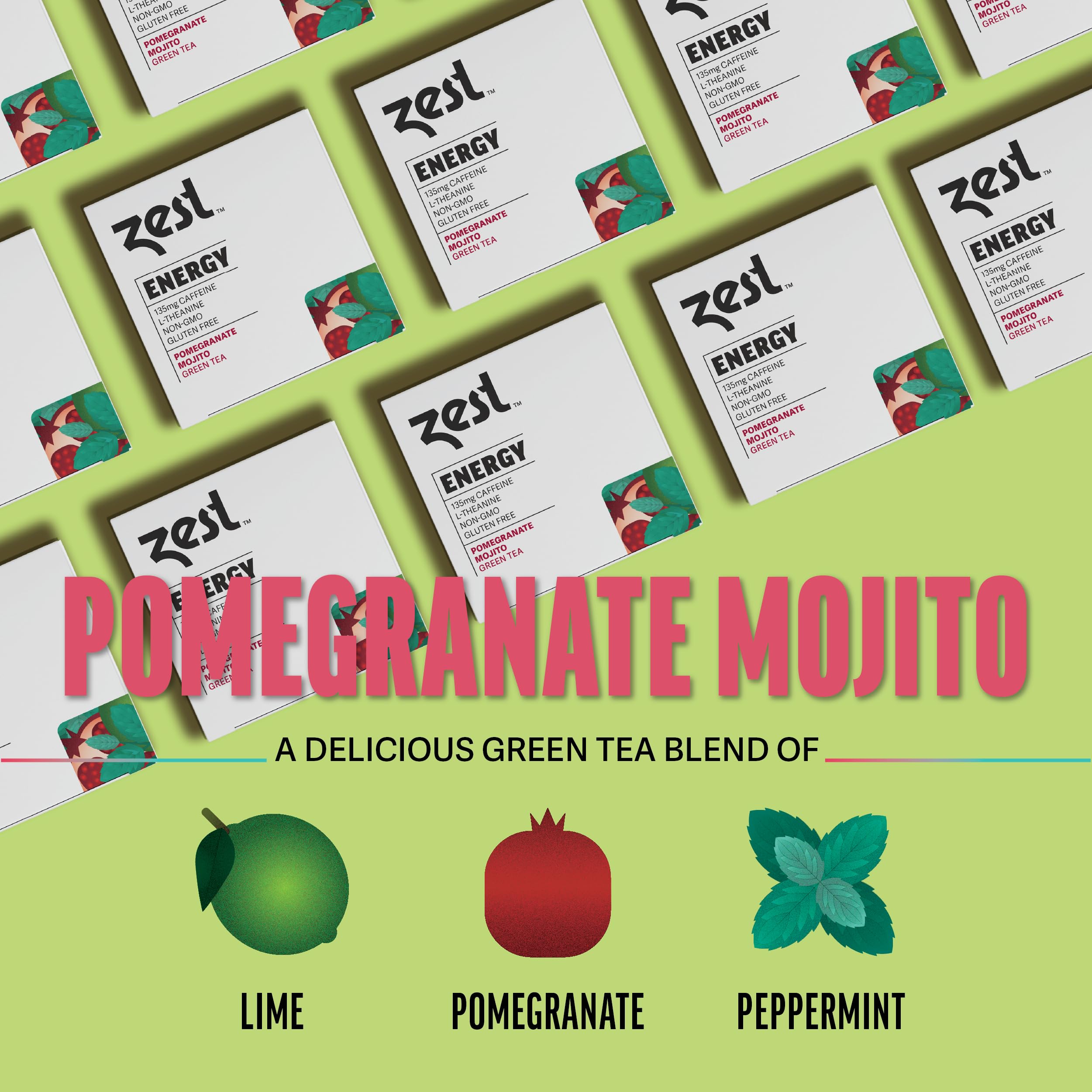 Zest comparación de tamaño de bolsitas y caja para uso diario